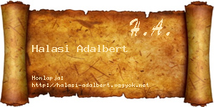 Halasi Adalbert névjegykártya